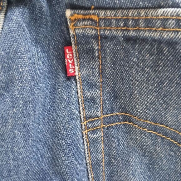 Levi's x Streetwear 501 Jeans Knee Distressed  Blue Straight Jeans 35/32 - Picture 12 of 13